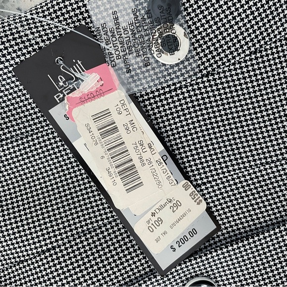 Le Suit Petite Blazer Women’s 6P Black White Houndstooth Short Sleeve NWT $200 - Picture 7 of 8